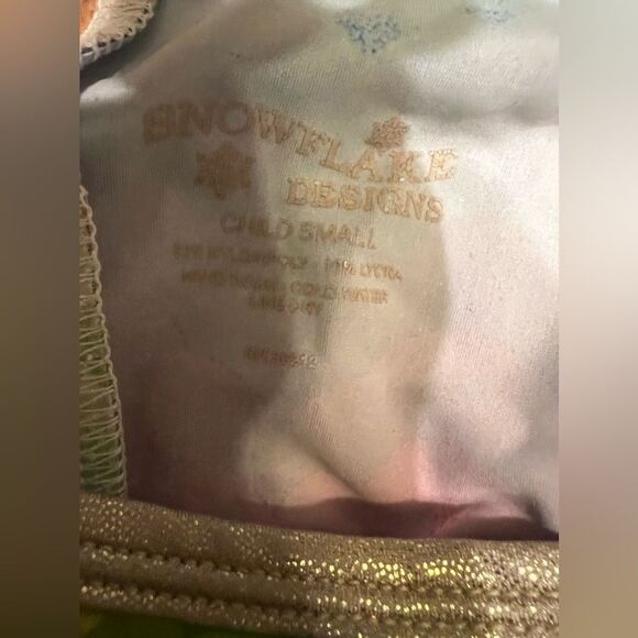 Girls S SNOWFLAKE DESIGNS Gymnastics Dance Unitard Leotard Girls - Picture 6 of 6